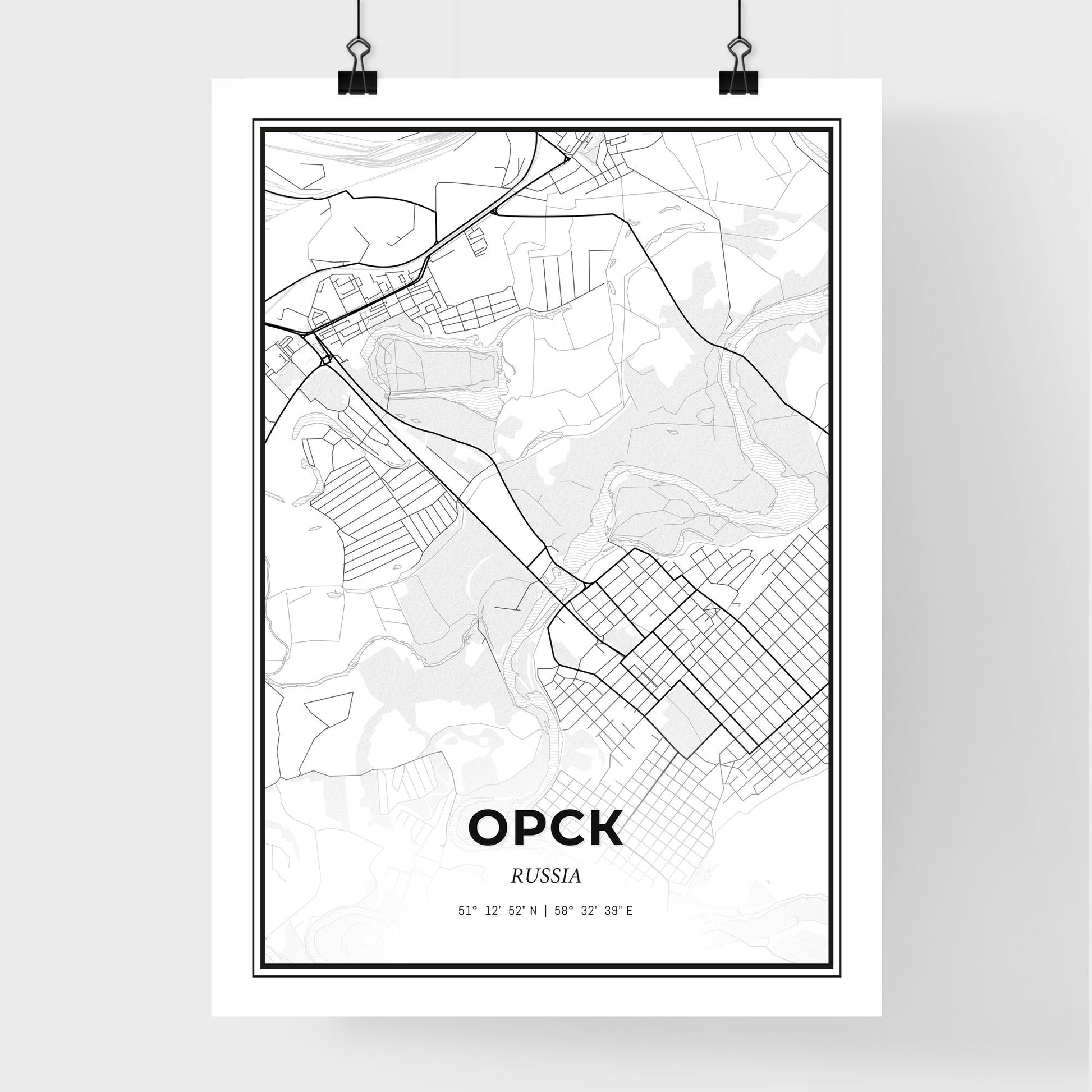 Orsk Russia - Premium City Map Poster