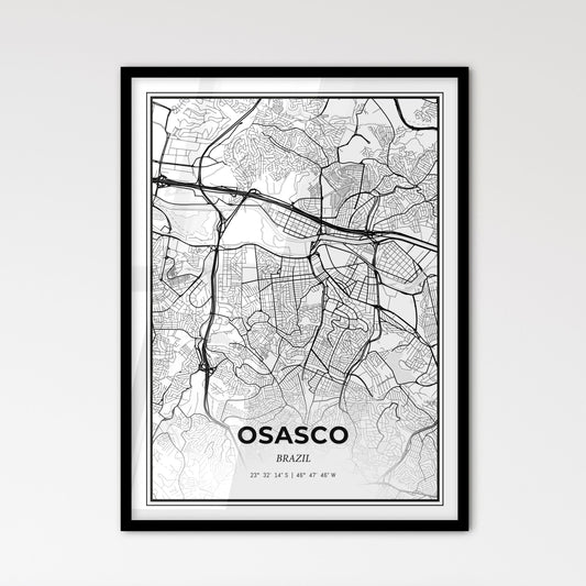 Osasco Brazil - Scandinavian Style City Map for Modern Home Decor