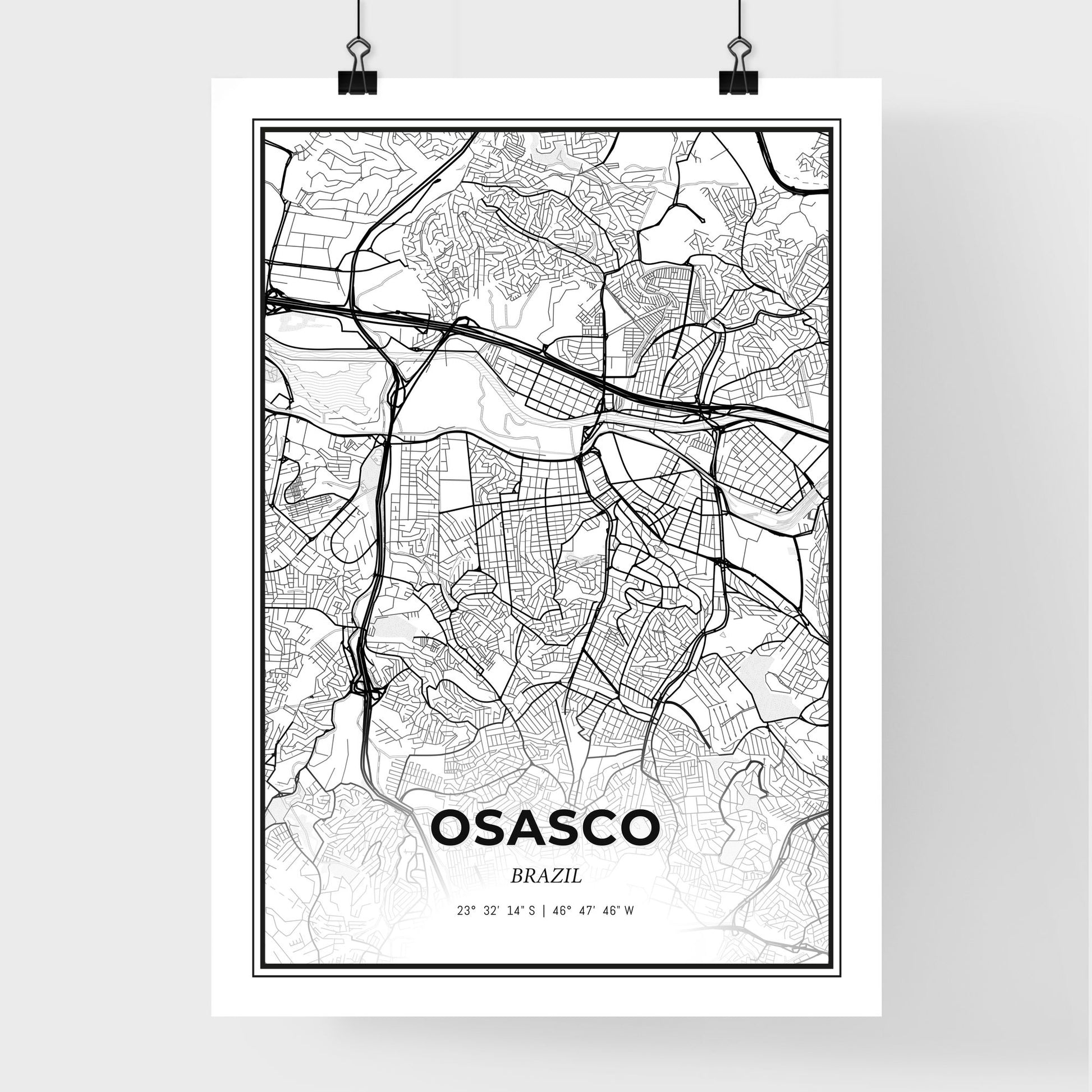 Osasco Brazil - Premium City Map Poster