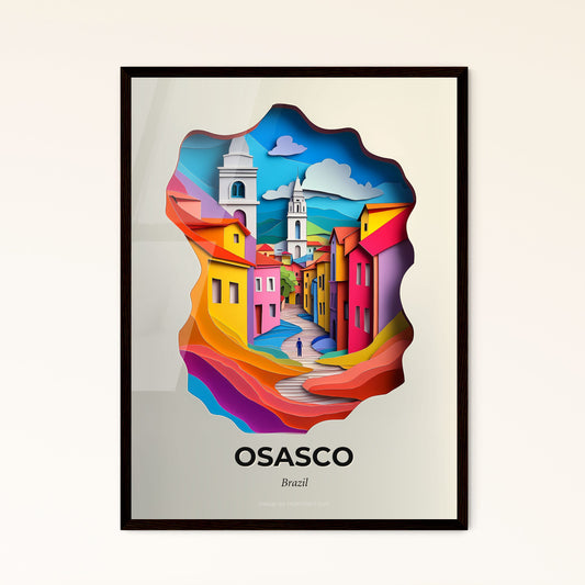 Vivid Osasco, Brazil - a colorful city with a clock tower in the middle