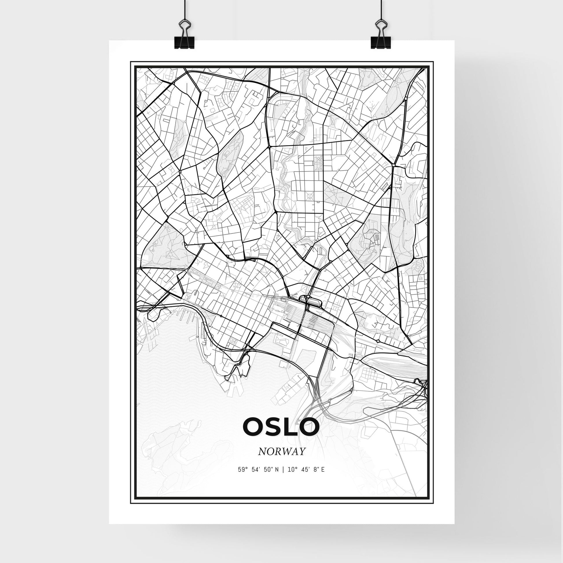 Oslo Norway - Premium City Map Poster