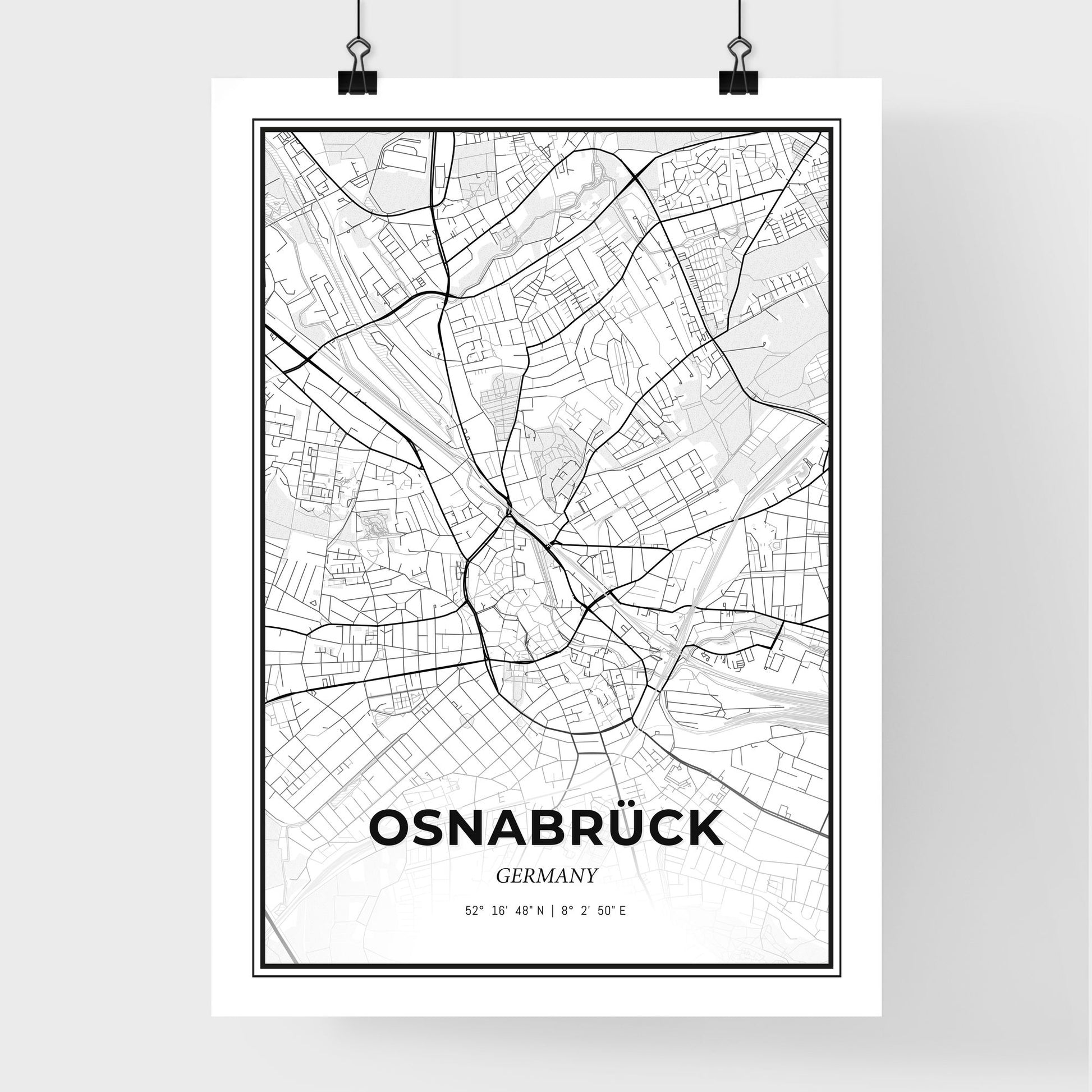 Osnabruck Germany - Premium City Map Poster