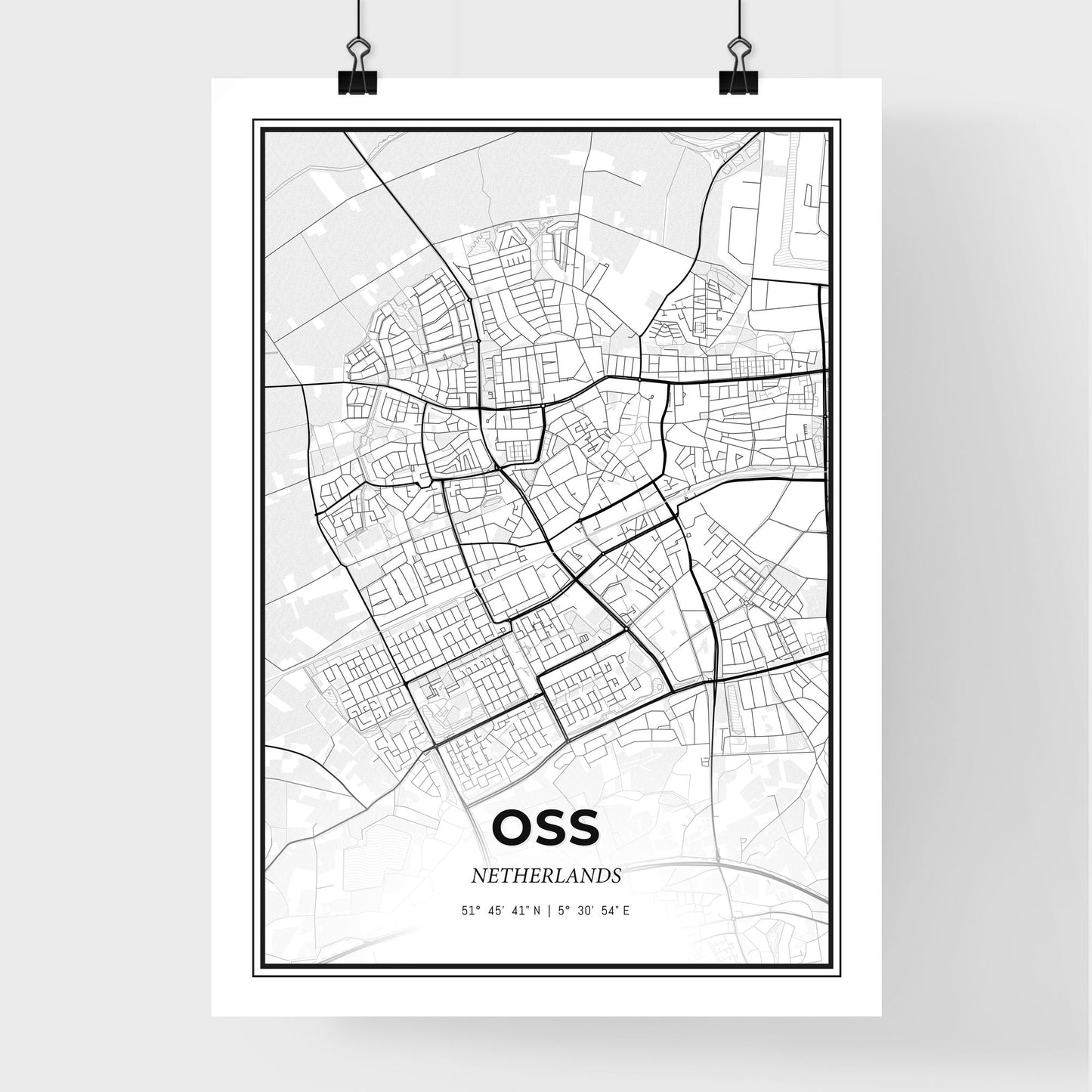 Oss Netherlands - Premium City Map Poster