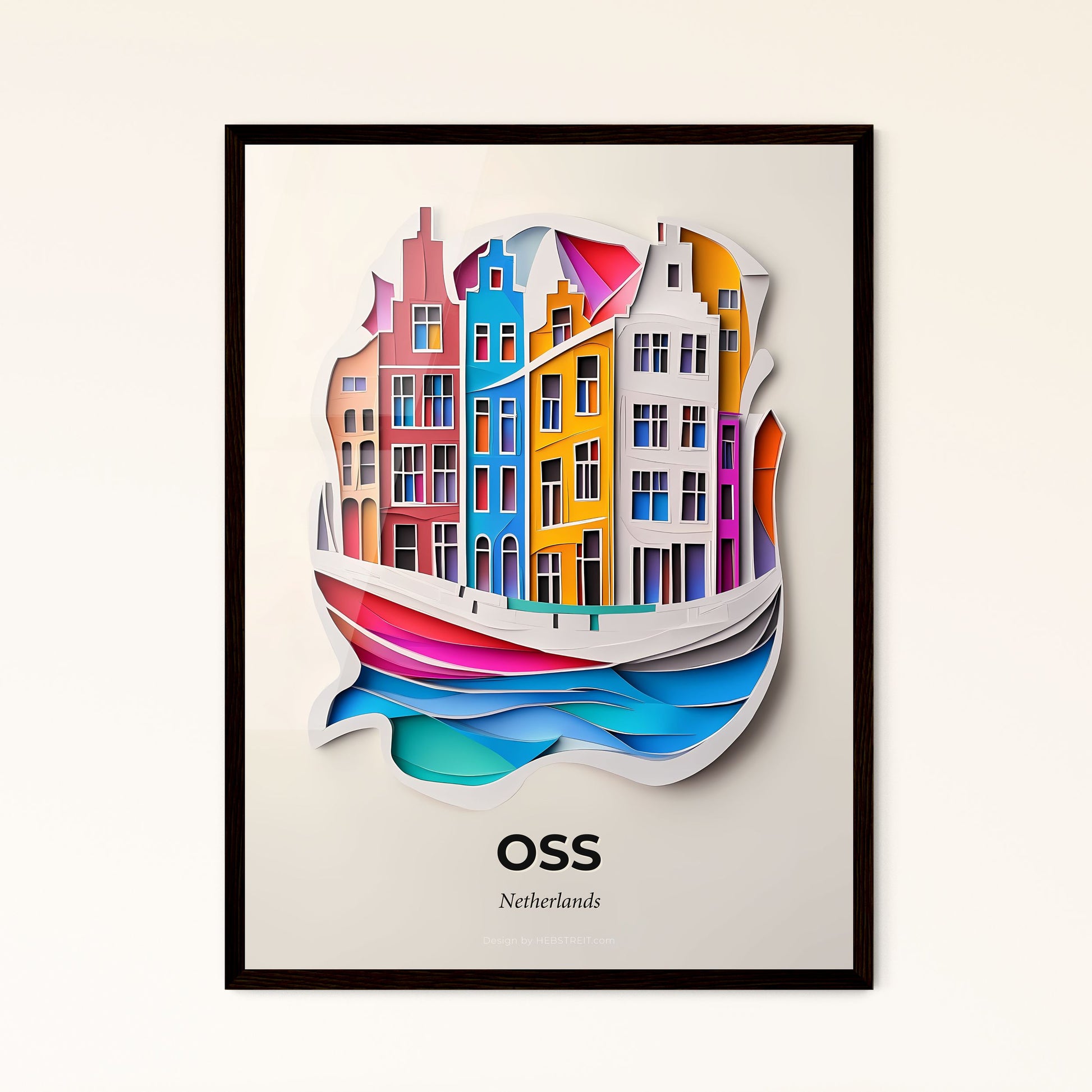 Vivid Oss, Netherlands - a paper cut of a boat in the water