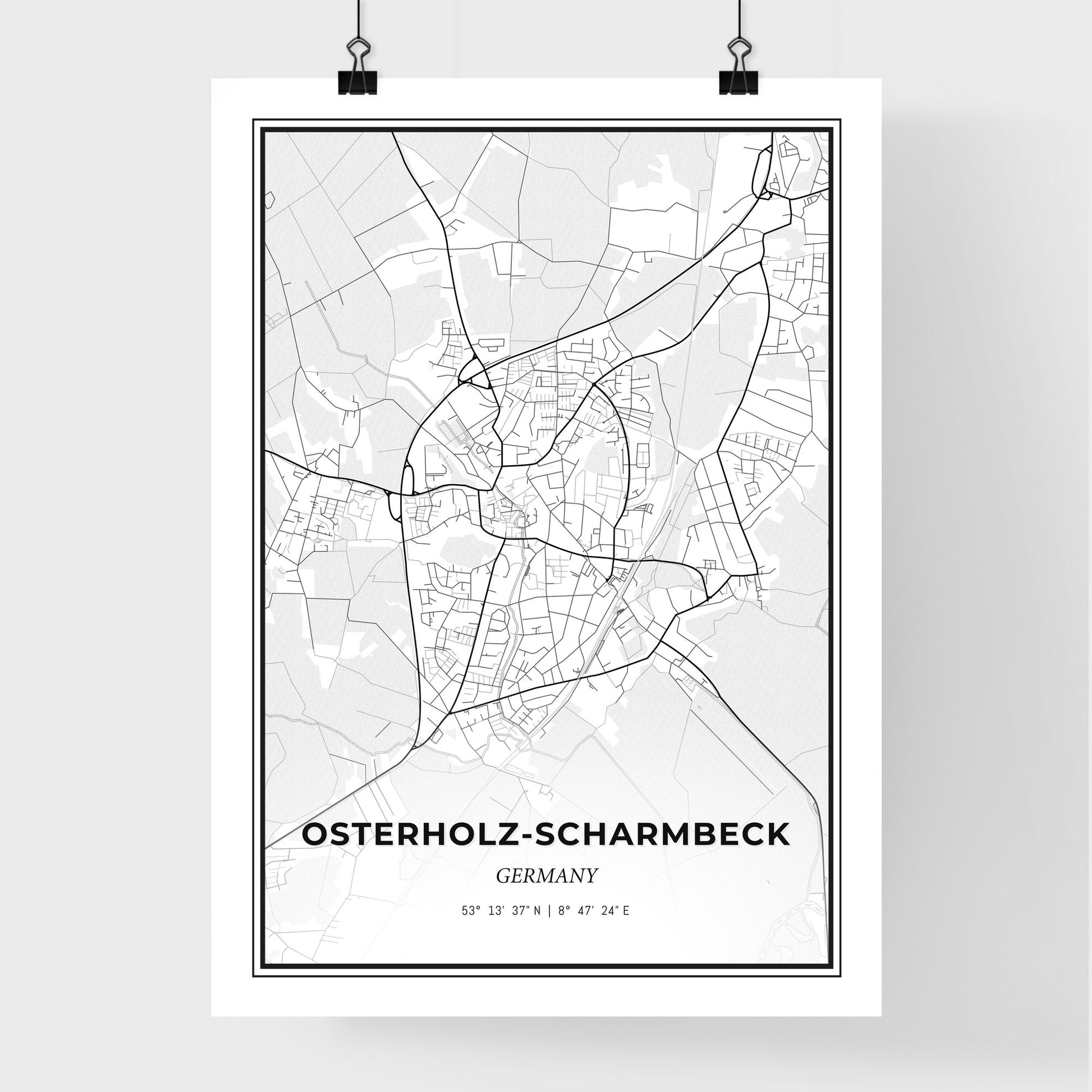 Osterholz-Scharmbeck Germany - Premium City Map Poster