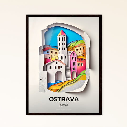 Vivid Ostrava, Czechia - a paper cut of a city with a staircase