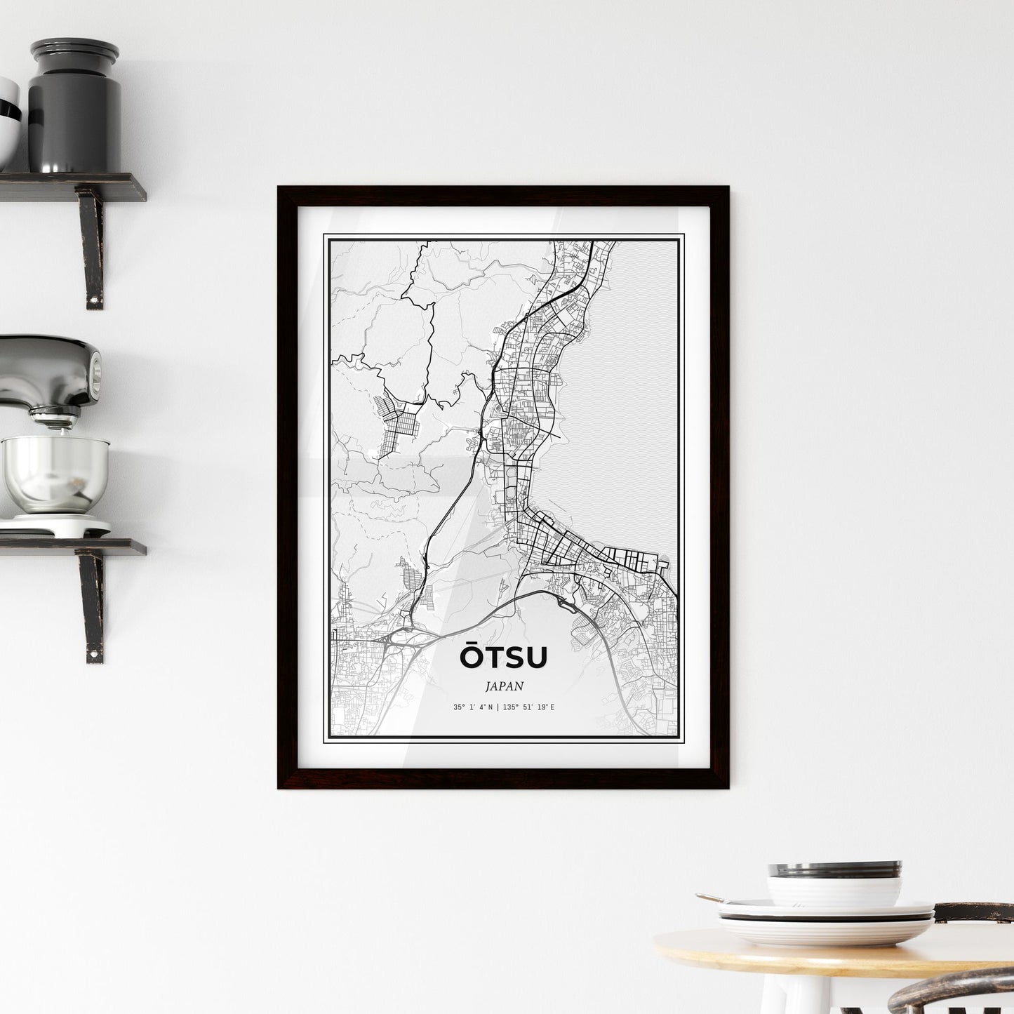 Ōtsu Japan - Minimal City Map