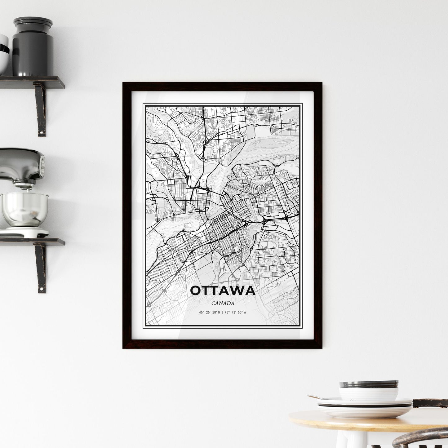 Ottawa Canada - Minimal City Map