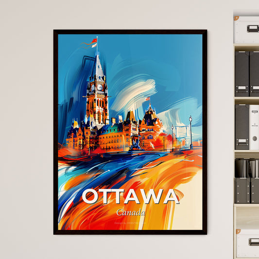 Vibrant Ottawa, Canada - A Painting Of A Castle