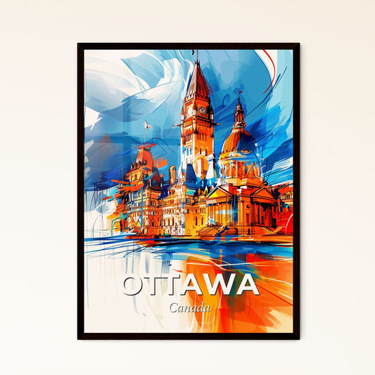 Vibrant Ottawa, Canada - A Painting Of A Building