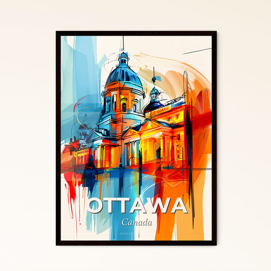 Vibrant Ottawa, Canada - A Painting Of A Building