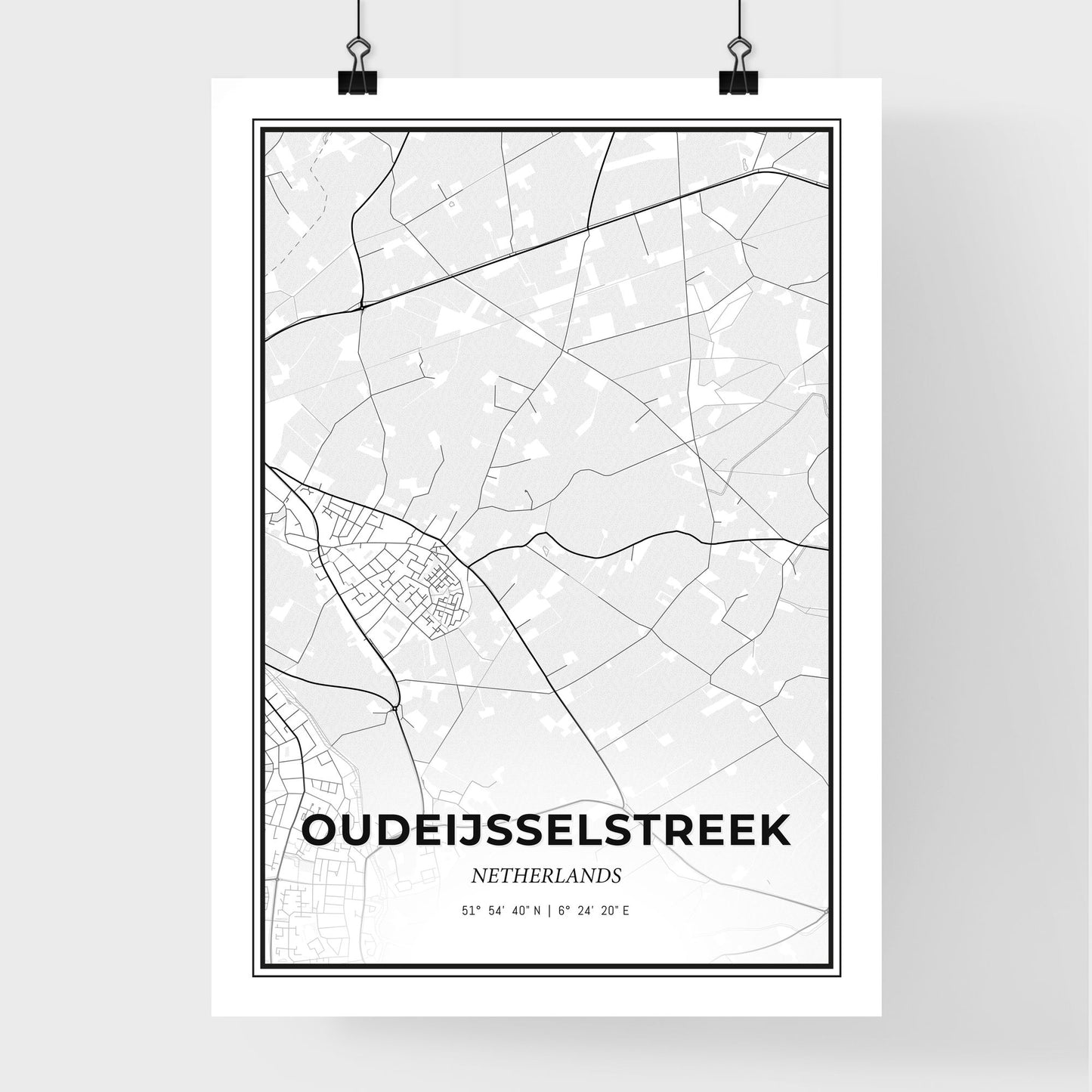  Oude IJsselstreek Netherlands - Premium City Map Poster