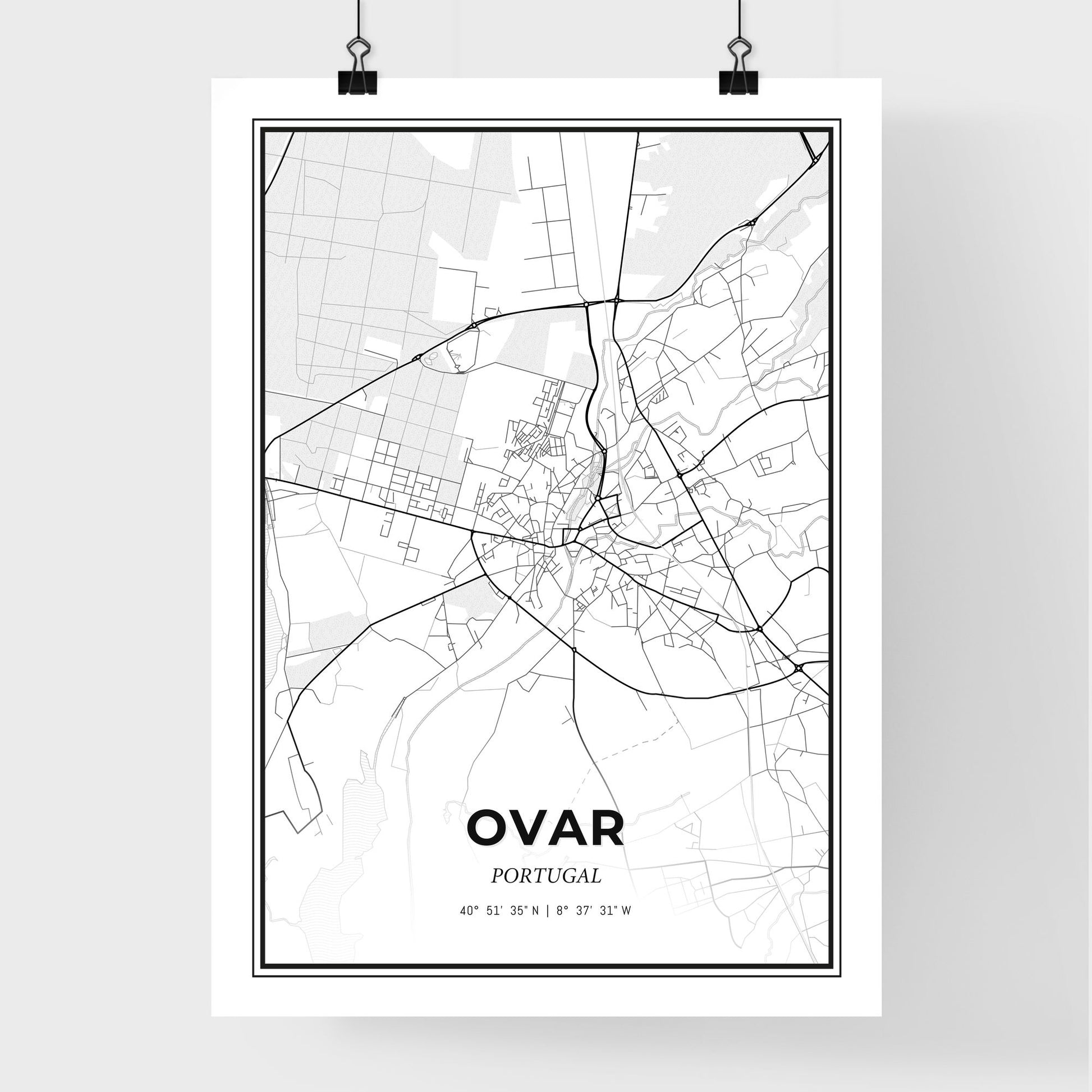 Ovar Portugal - Premium City Map Poster