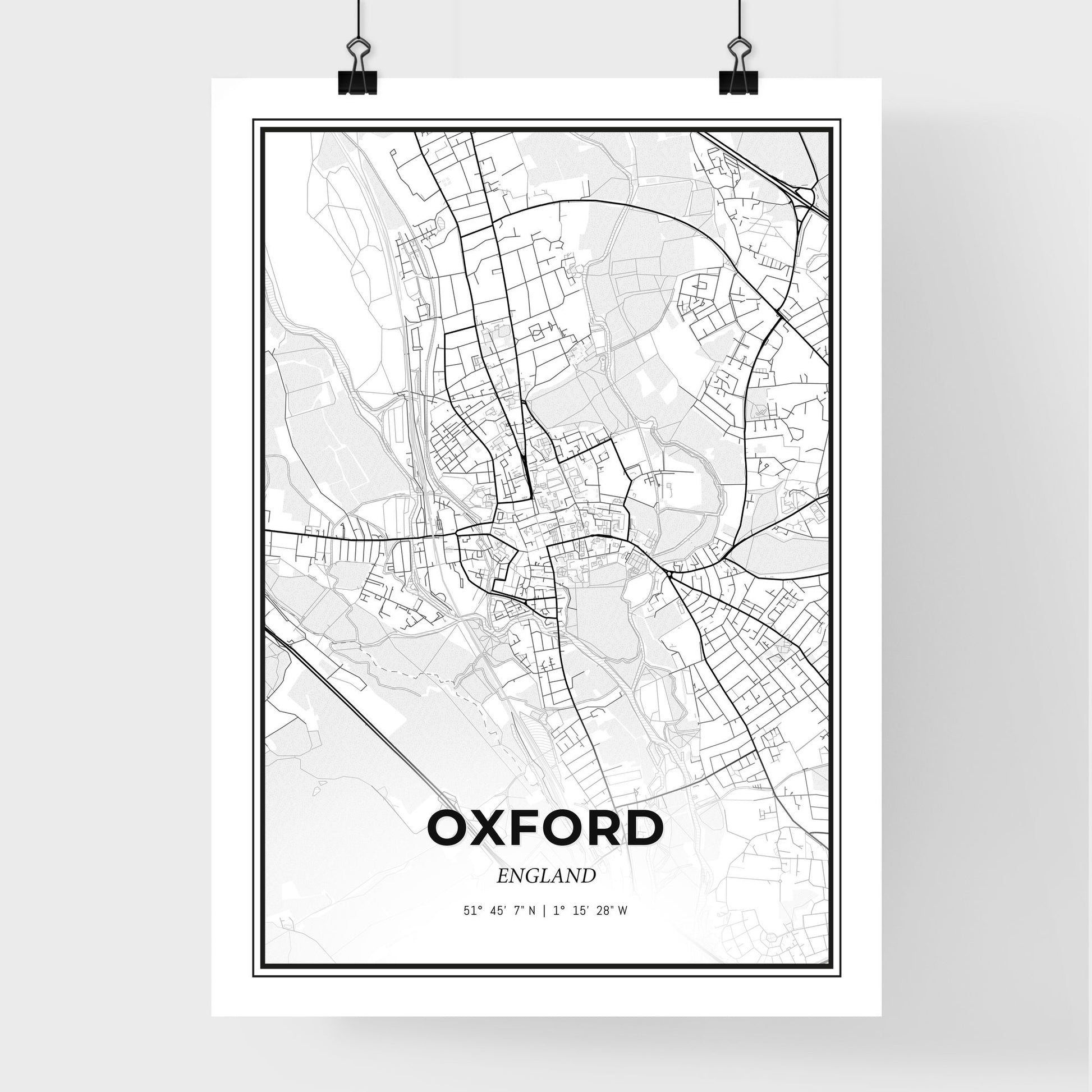 Oxford England - Premium City Map Poster