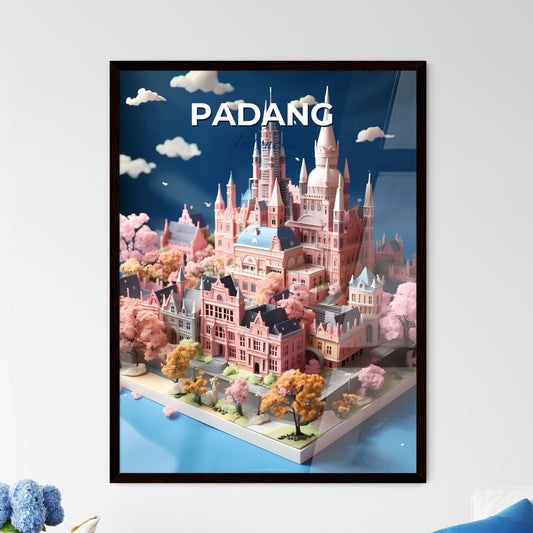 Padang Indonesia Skyline - Fantasy Castle Artwork Vibrant Digital Painting Default Title