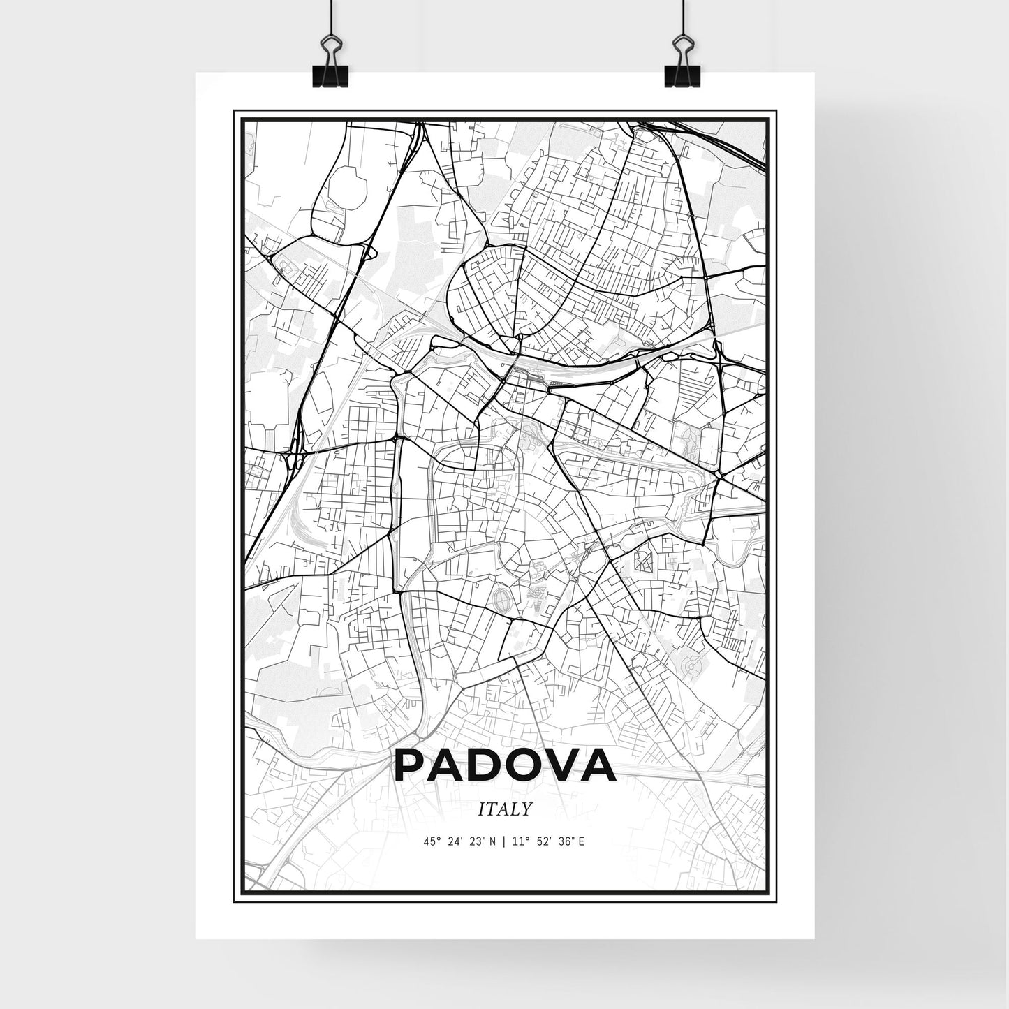 Padua Italy - Premium City Map Poster