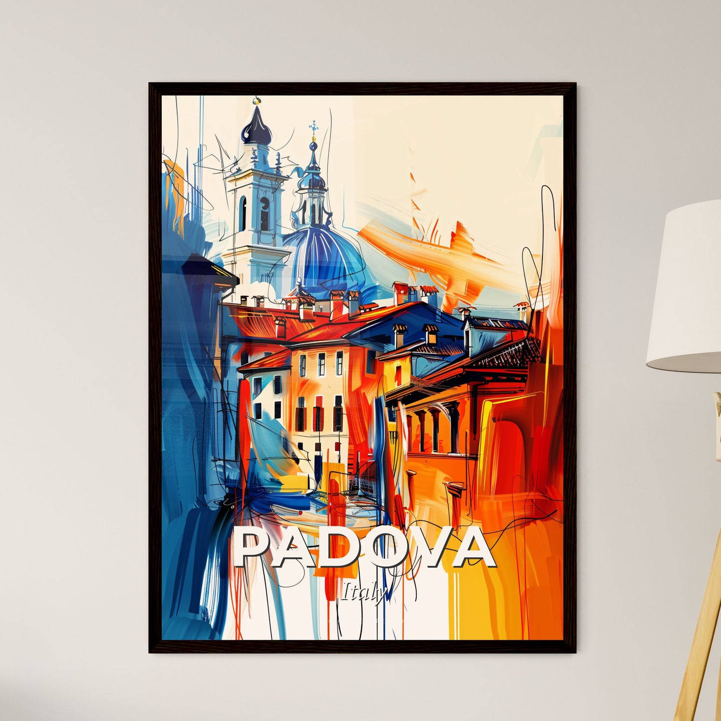 Vibrant Padova , Italy - A Painting Of A City