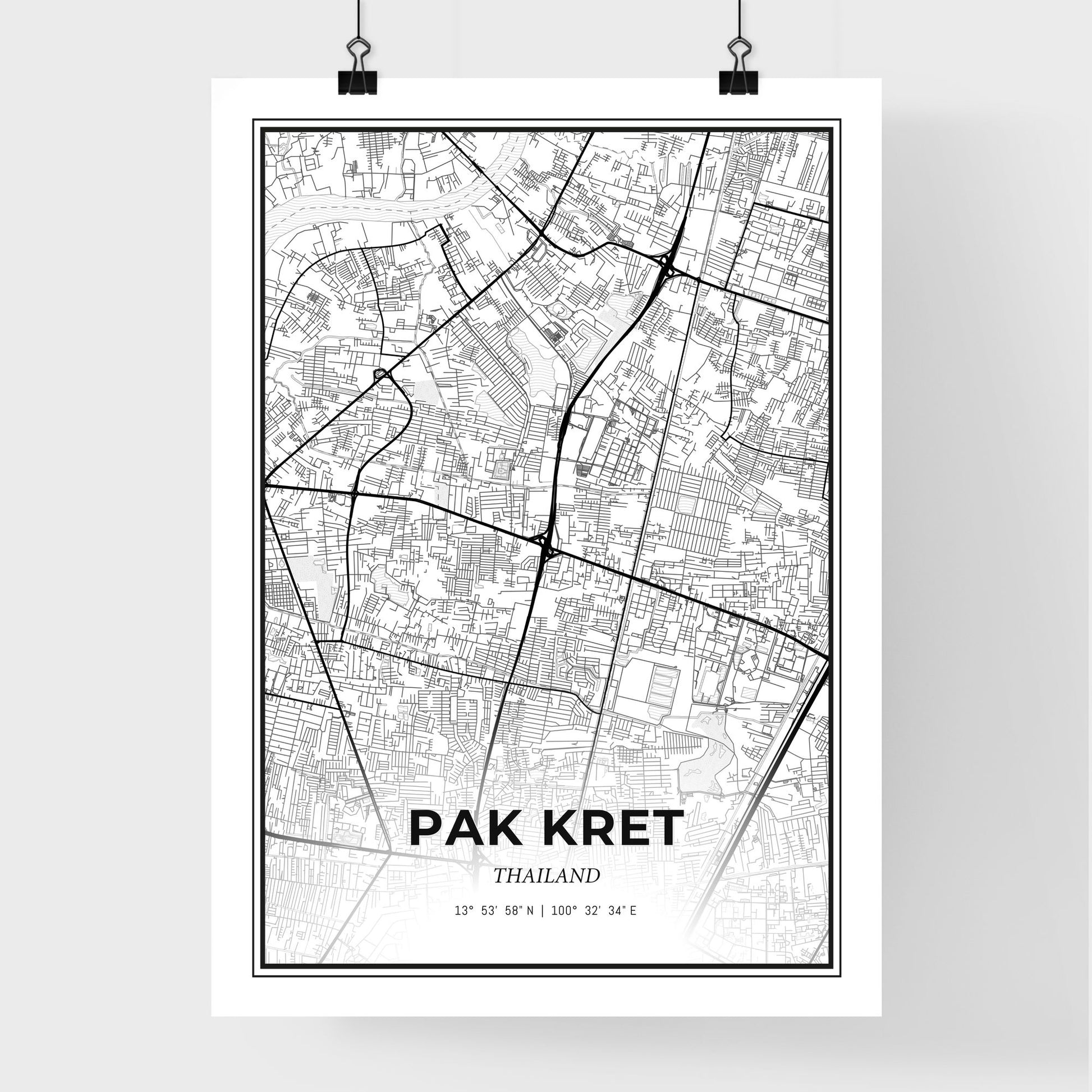 Pak Kret Thailand - Premium City Map Poster