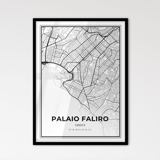 Palaio Faliro Greece - Scandinavian Style City Map for Modern Home Decor