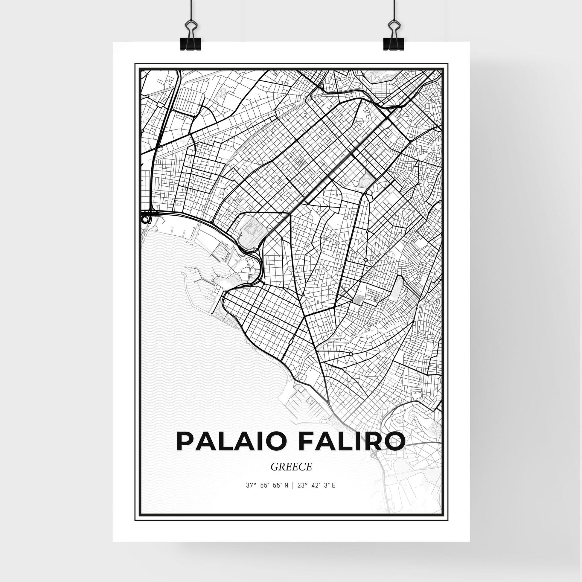 Palaio Faliro Greece - Premium City Map Poster