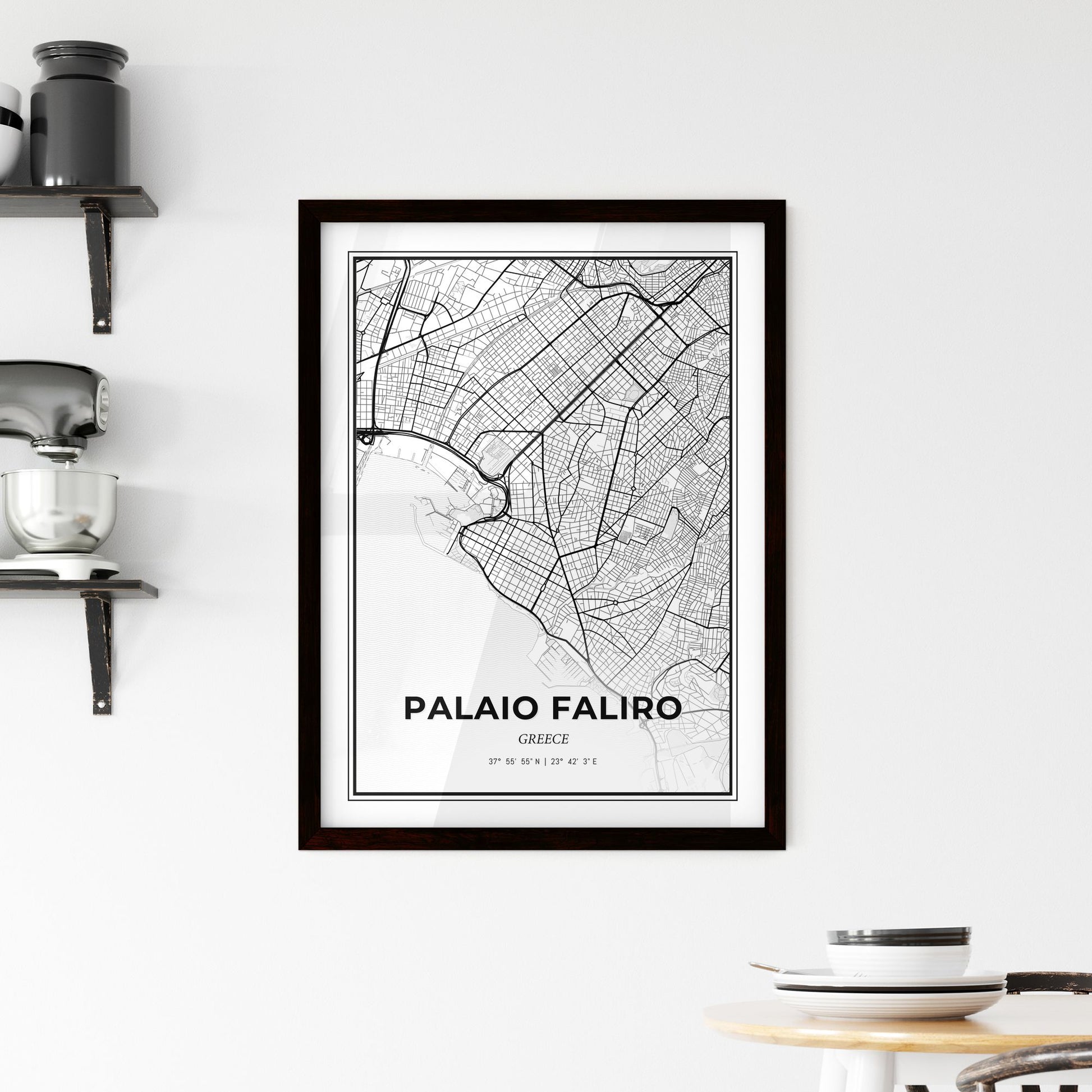 Palaio Faliro Greece - Minimal City Map