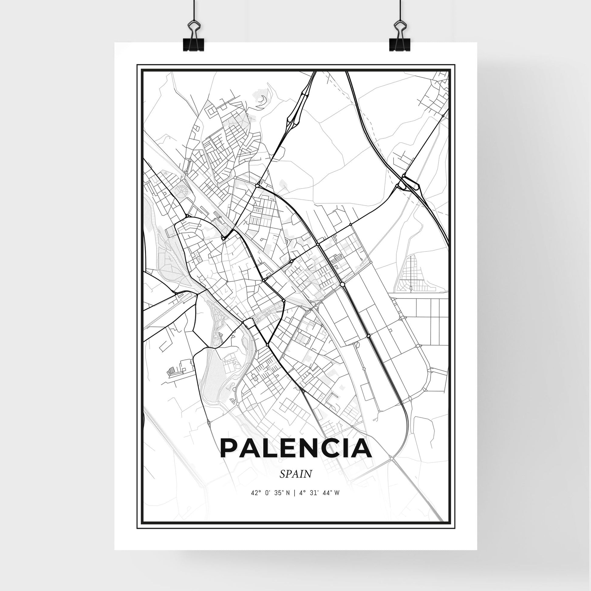 Palencia Spain - Premium City Map Poster