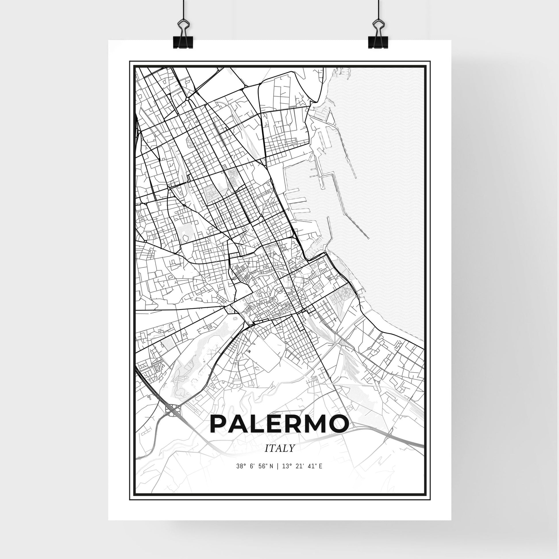 Palermo Italy - Premium City Map Poster