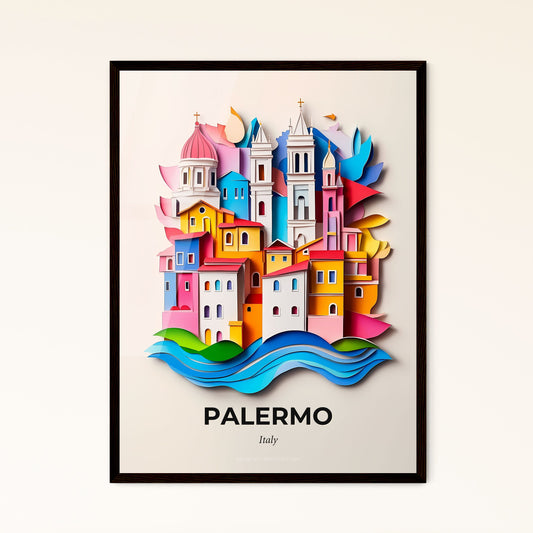 Vivid Palermo, Italy - a colorful city with a bird flying over it