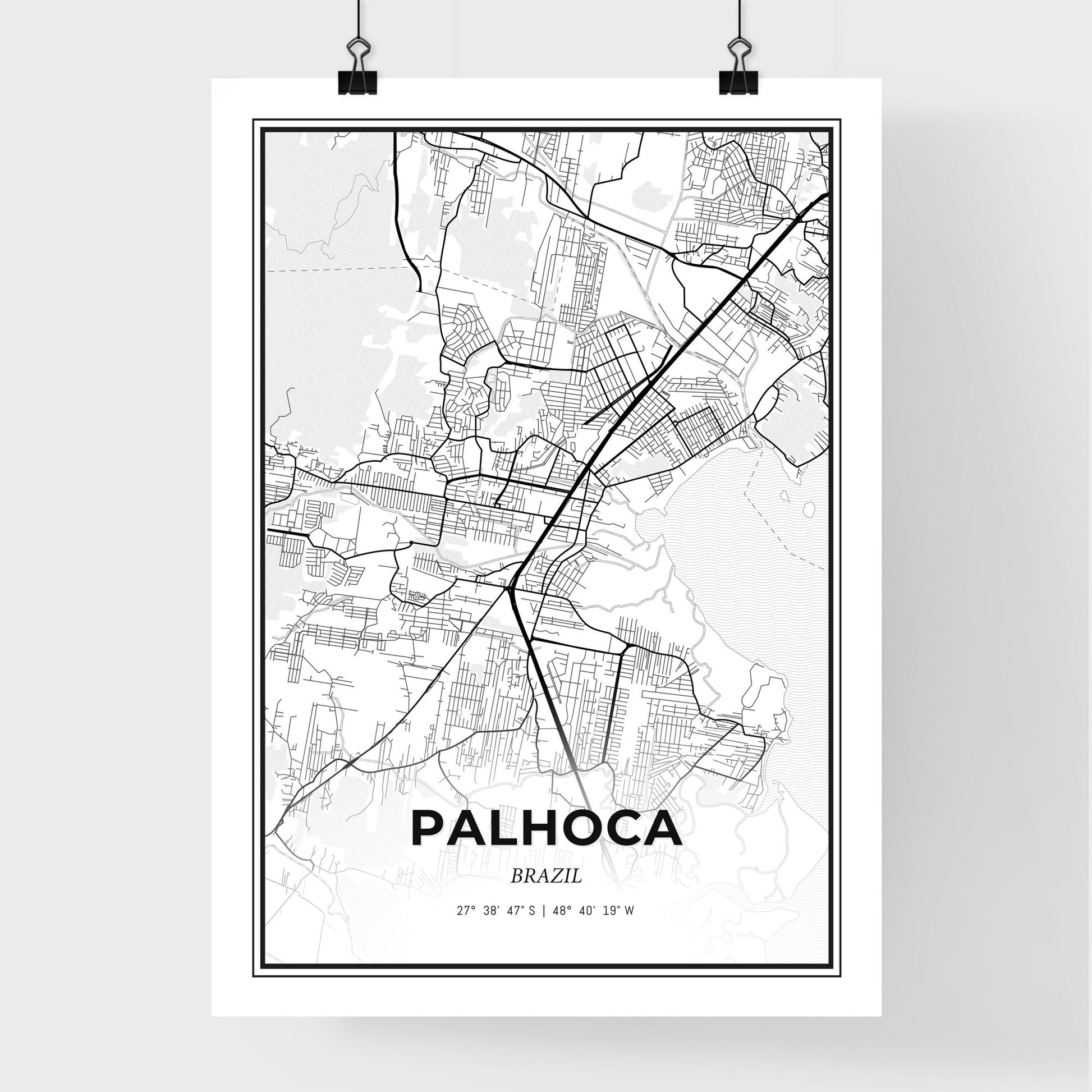 Palhoca Brazil - Premium City Map Poster