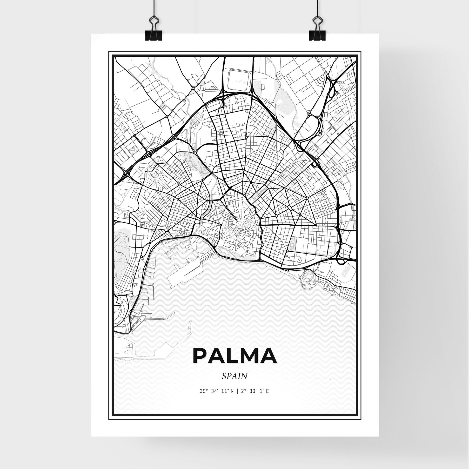 Palma Spain - Premium City Map Poster