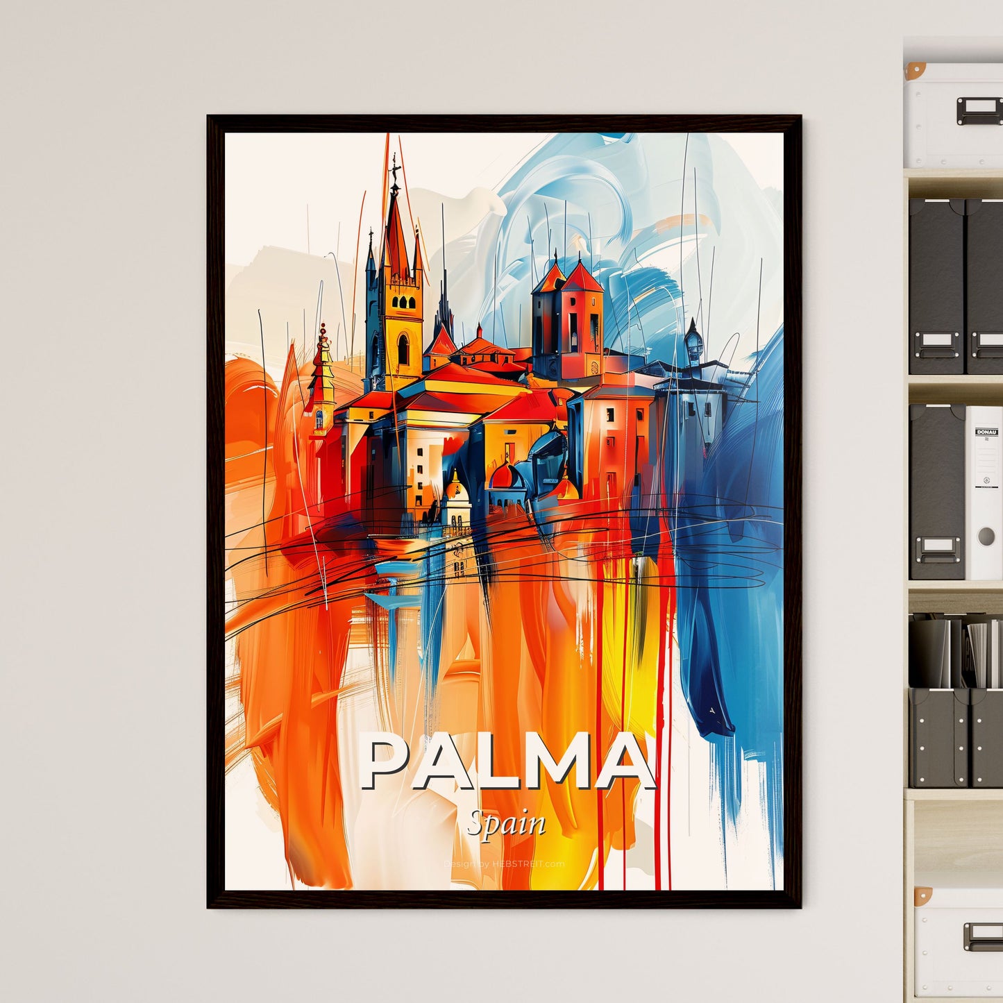 Vibrant Palma, Spain - A Painting Of A City