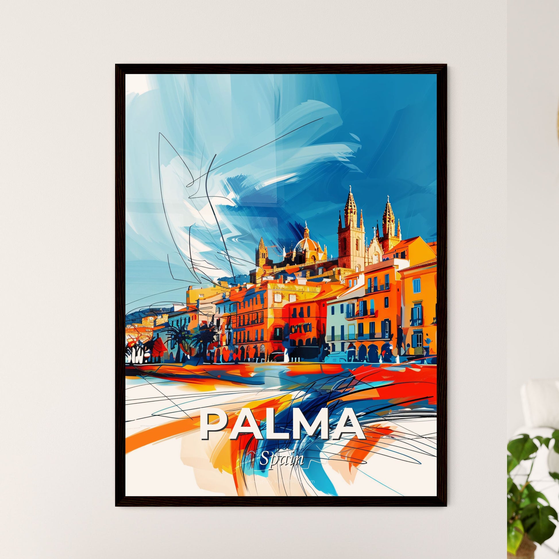 Vibrant Palma, Spain - A Colorful Cityscape With Buildings And Trees