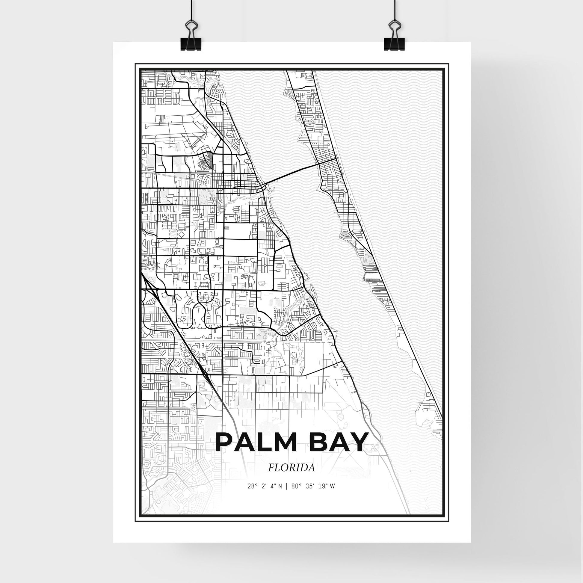 Palm Bay Florida - Premium City Map Poster