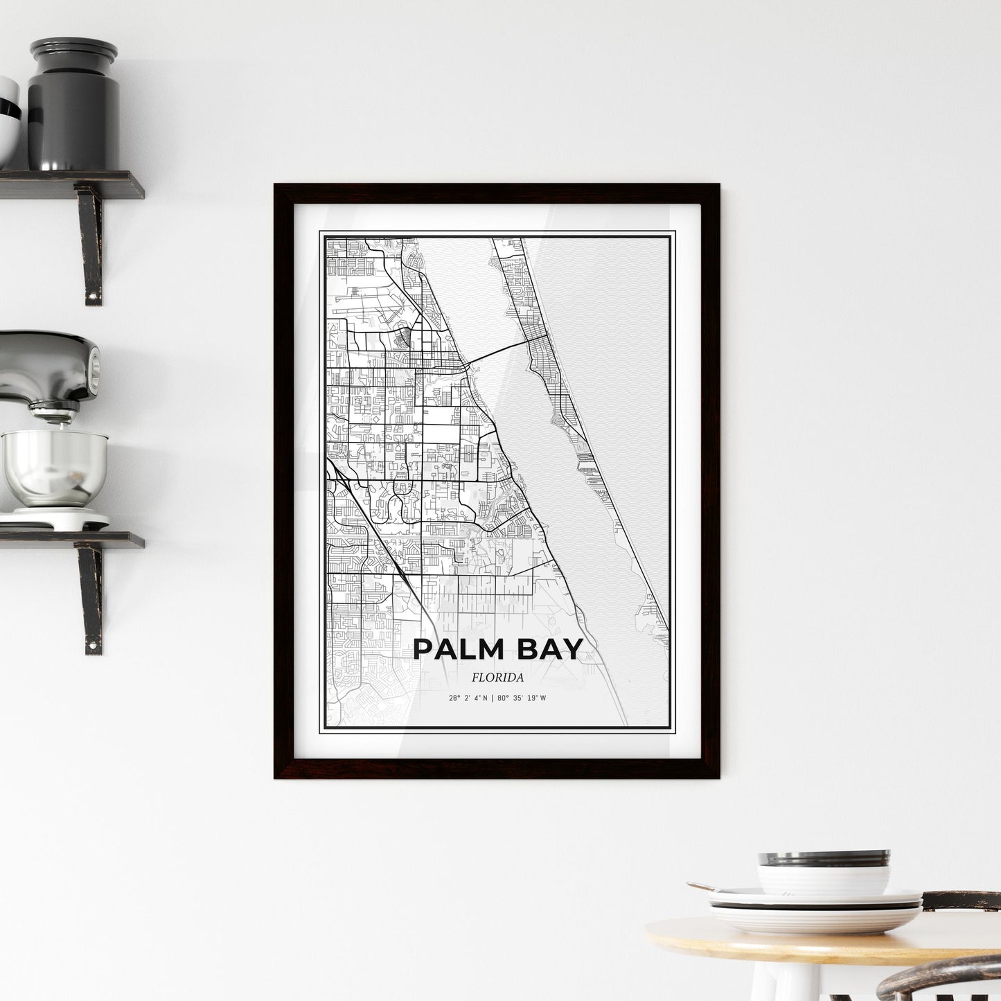 Palm Bay Florida - Minimal City Map