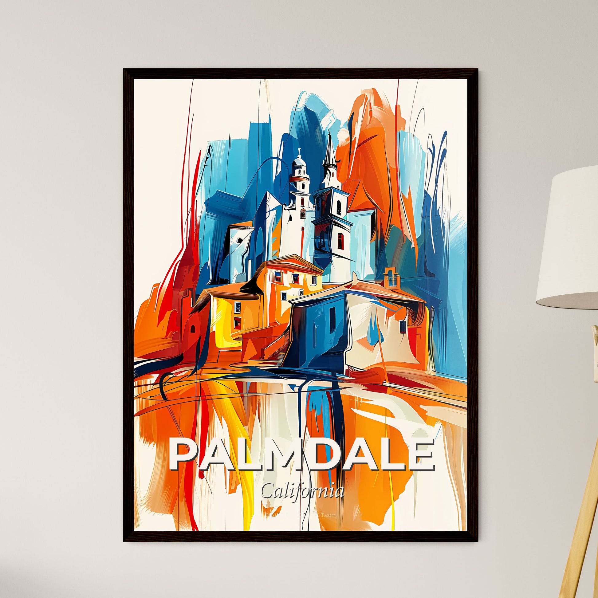 Vibrant Palmdale, California - A Painting Of A Building