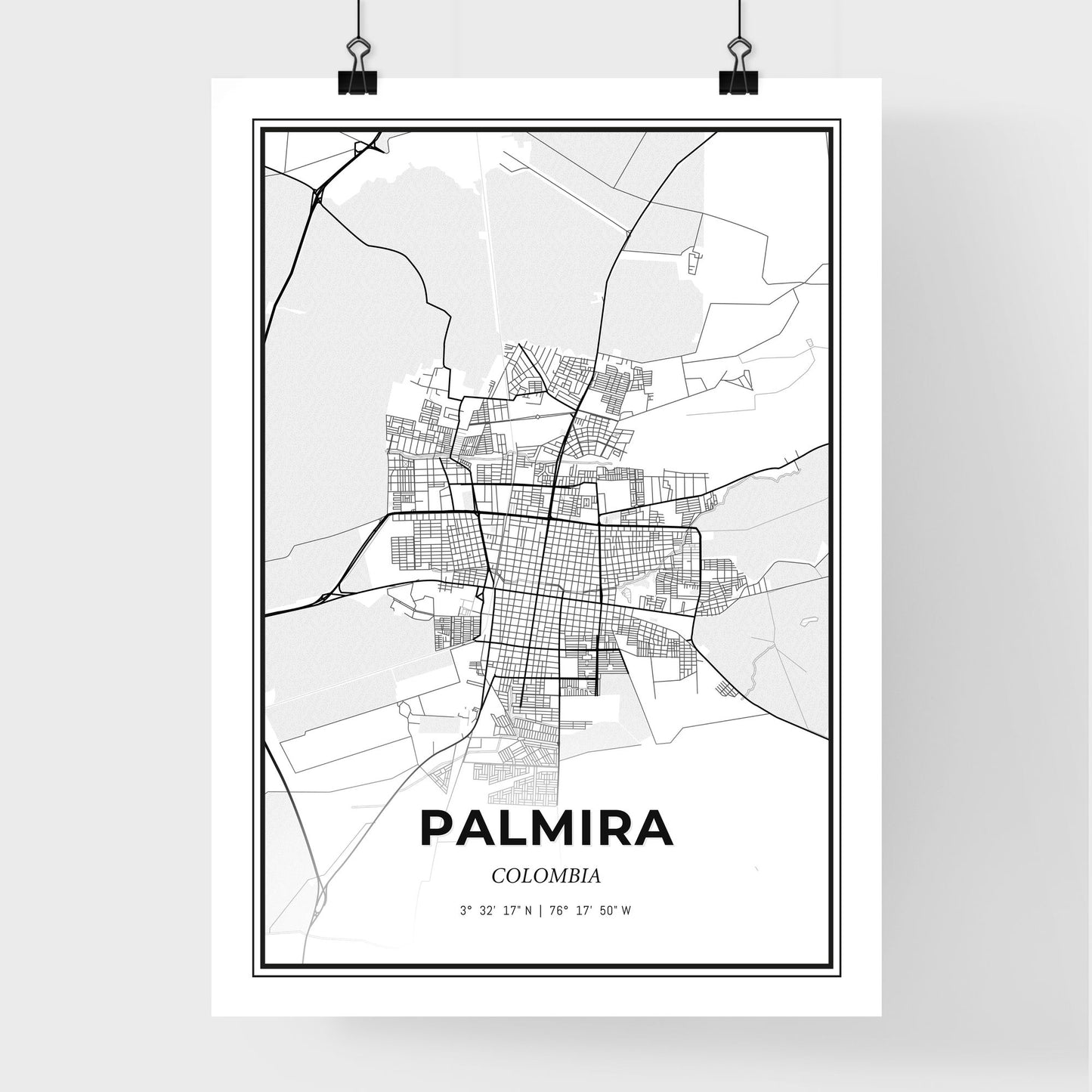 Palmira Colombia - Premium City Map Poster