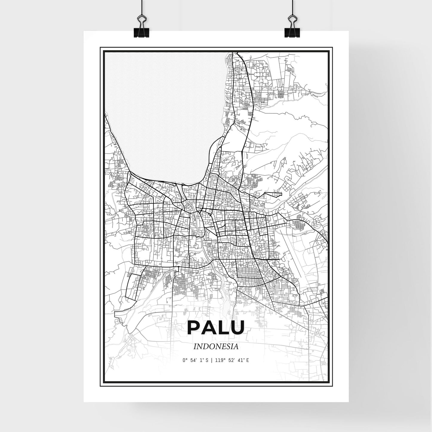 Palu Indonesia - Premium City Map Poster