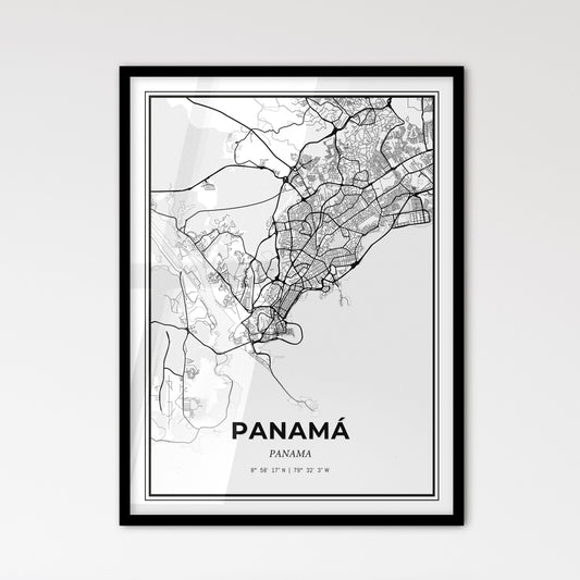 Panamá Panama - Scandinavian Style City Map for Modern Home Decor