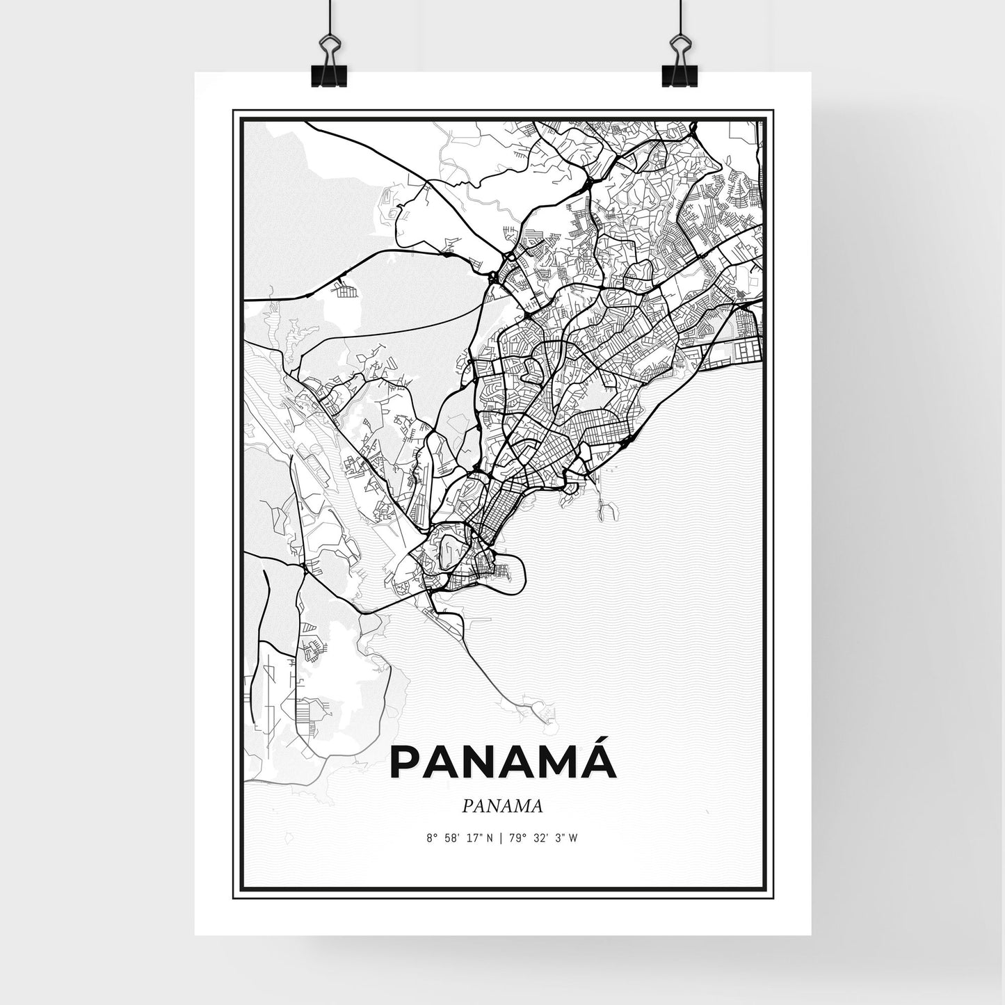 Panamá Panama - Premium City Map Poster