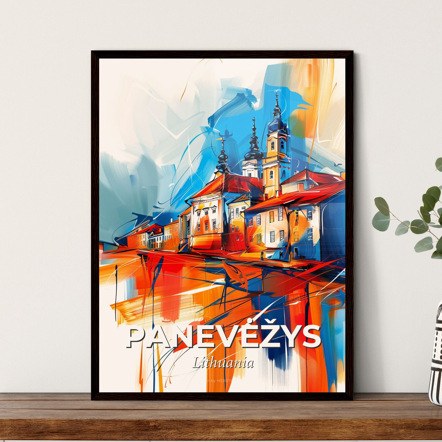 Vibrant Panevėžys, Lithuania - A Painting Of A Building