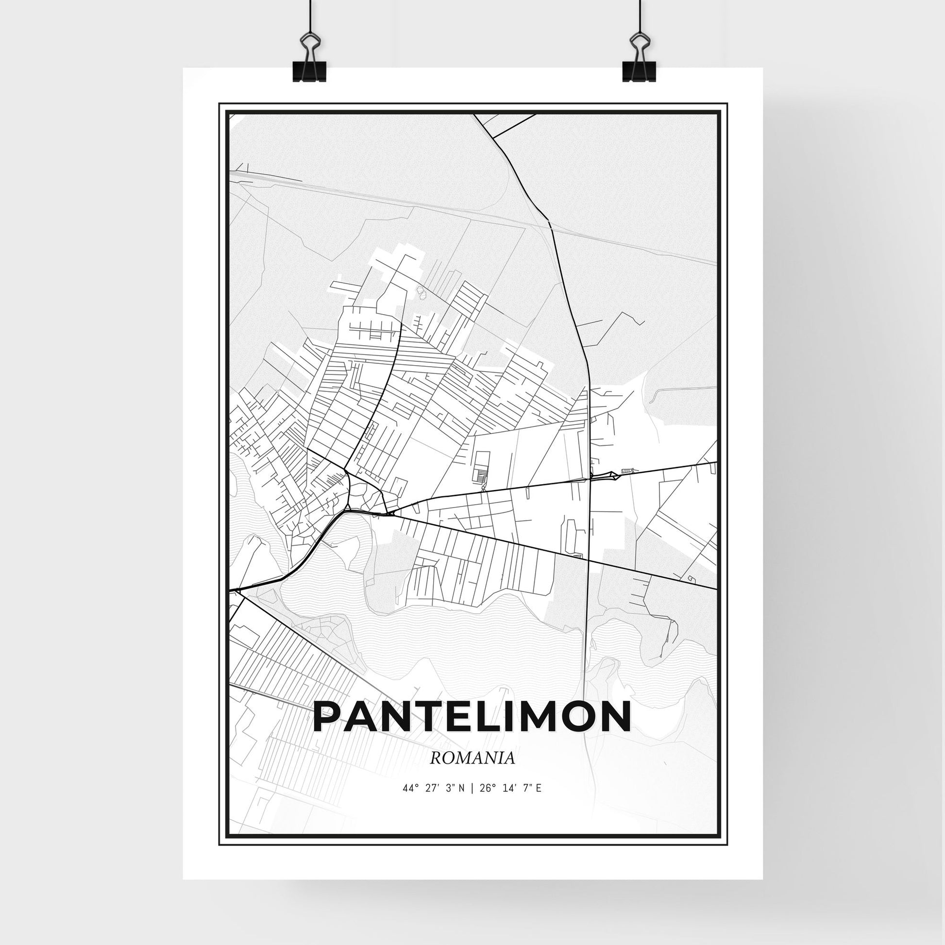 Pantelimon Romania - Premium City Map Poster