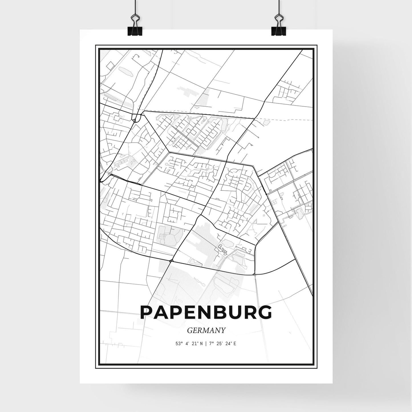 Papenburg Germany - Premium City Map Poster