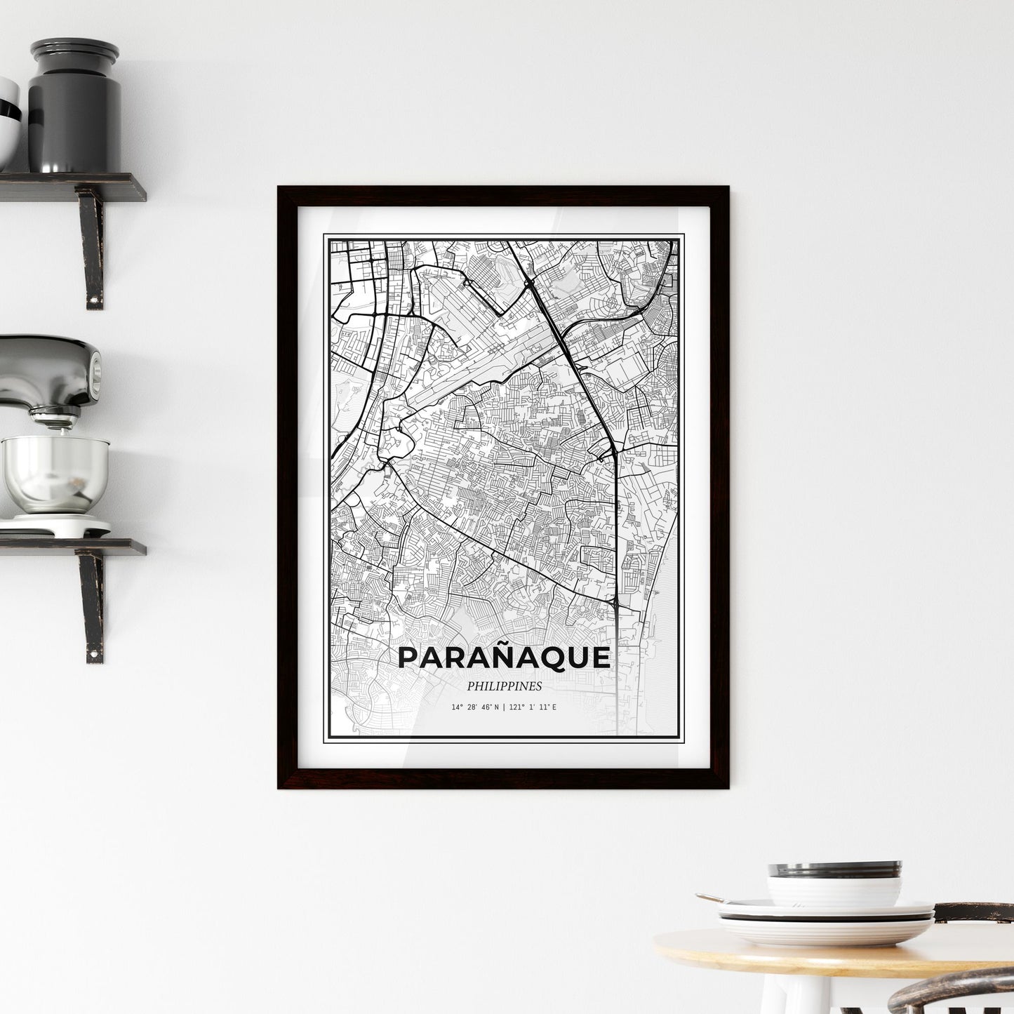 Parañaque Philippines - Minimal City Map