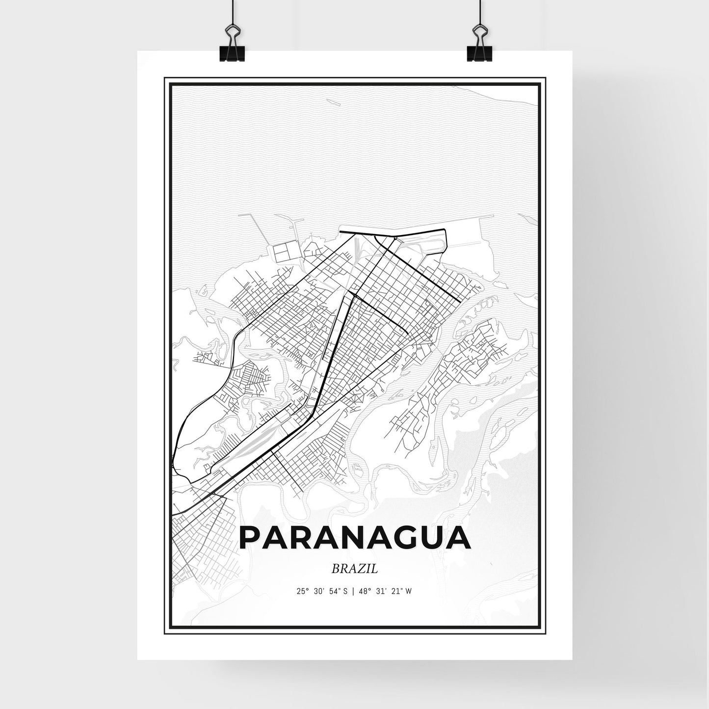 Paranagua Brazil - Premium City Map Poster