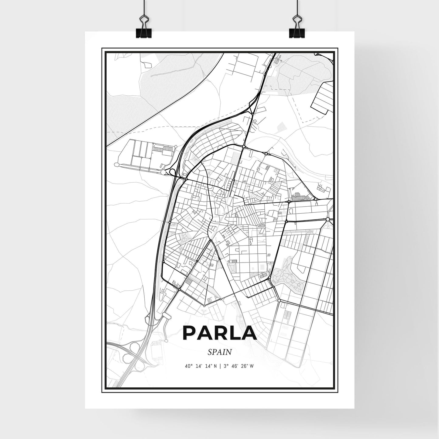 Parla Spain - Premium City Map Poster