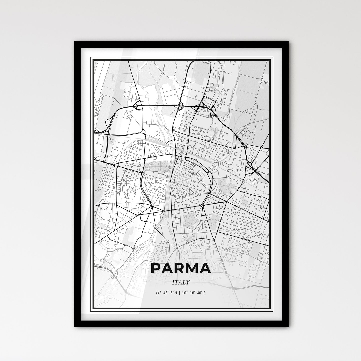 Parma Italy - Scandinavian Style City Map for Modern Home Decor