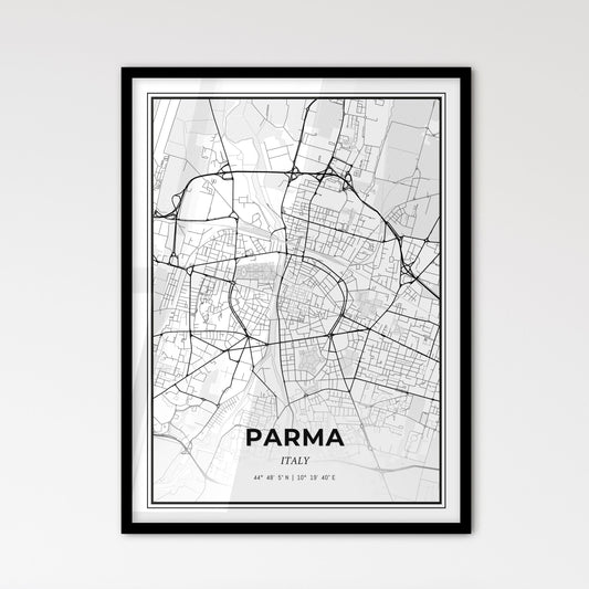 Parma Italy - Scandinavian Style City Map for Modern Home Decor