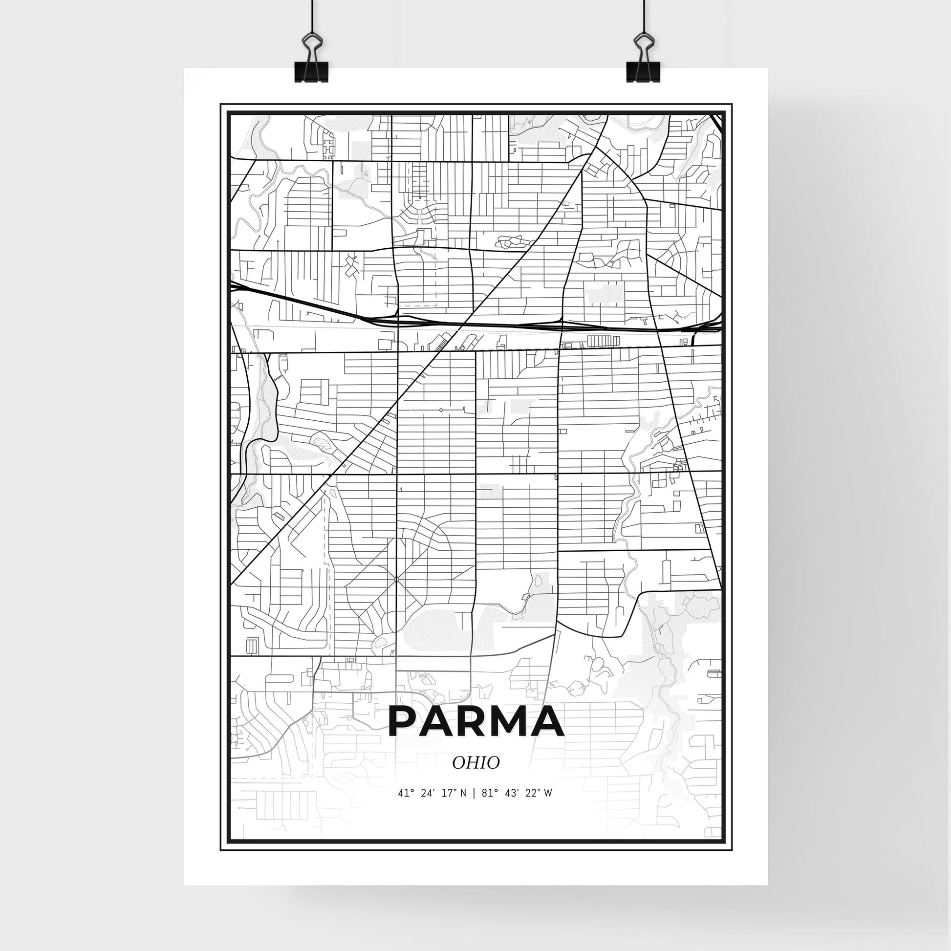 Parma Ohio - Premium City Map Poster