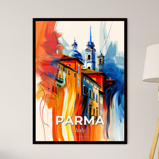 Vibrant Parma , Italy - A Colorful Painting Of Buildings