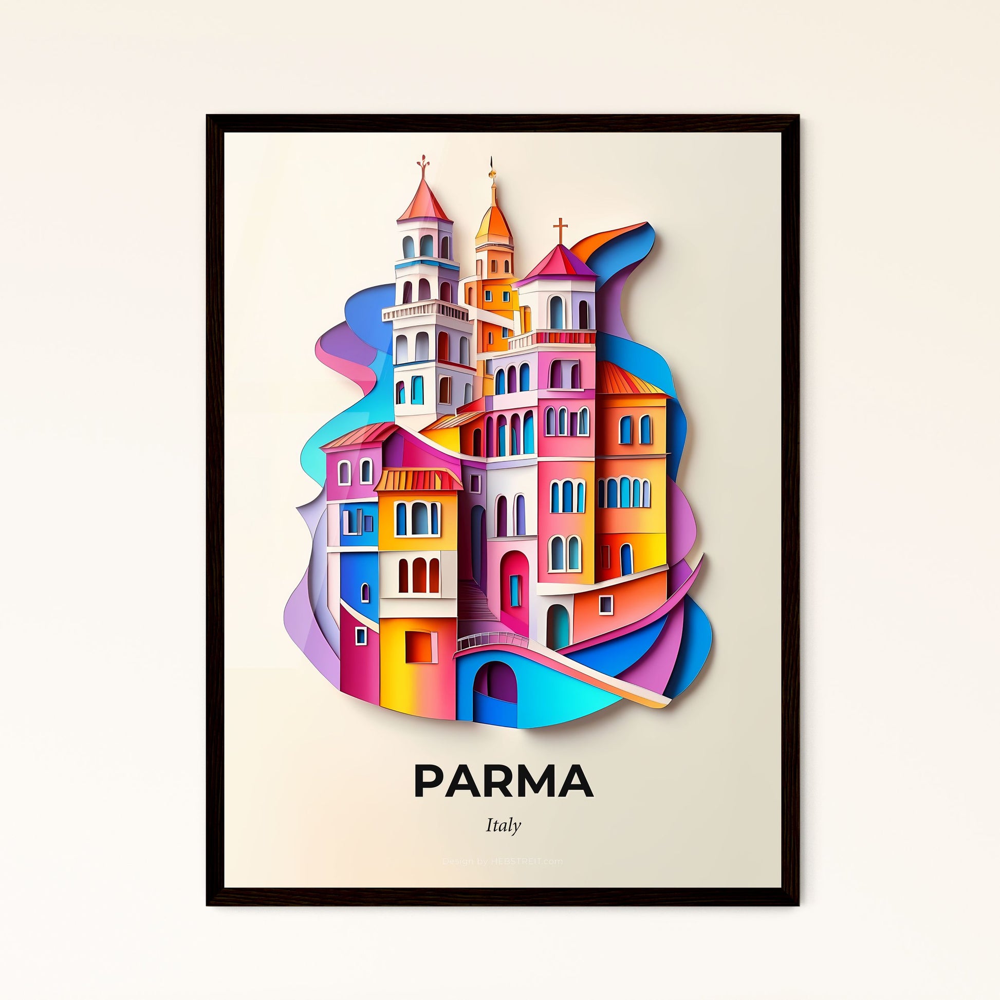 Vivid Parma, Italy - a colorful city with a river and a bridge